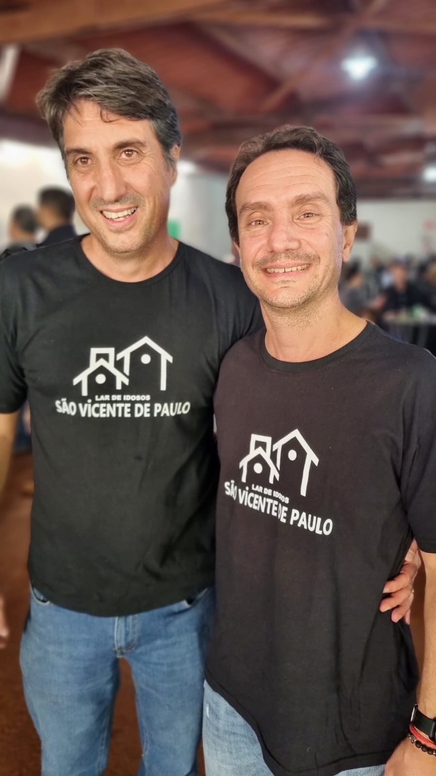 Rogério Mendonça, atual presidente do Asilo São Vicente de Paulo, Kiko Mauad o vice presidente da entidade