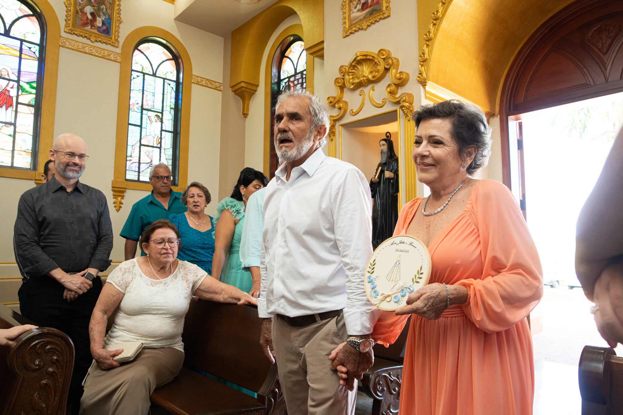Geraldo Saconato e Maria Elisa Saconato, avós maternos de Ana Julia...