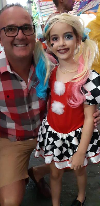 Bruna e seu pai Helber Magalhães