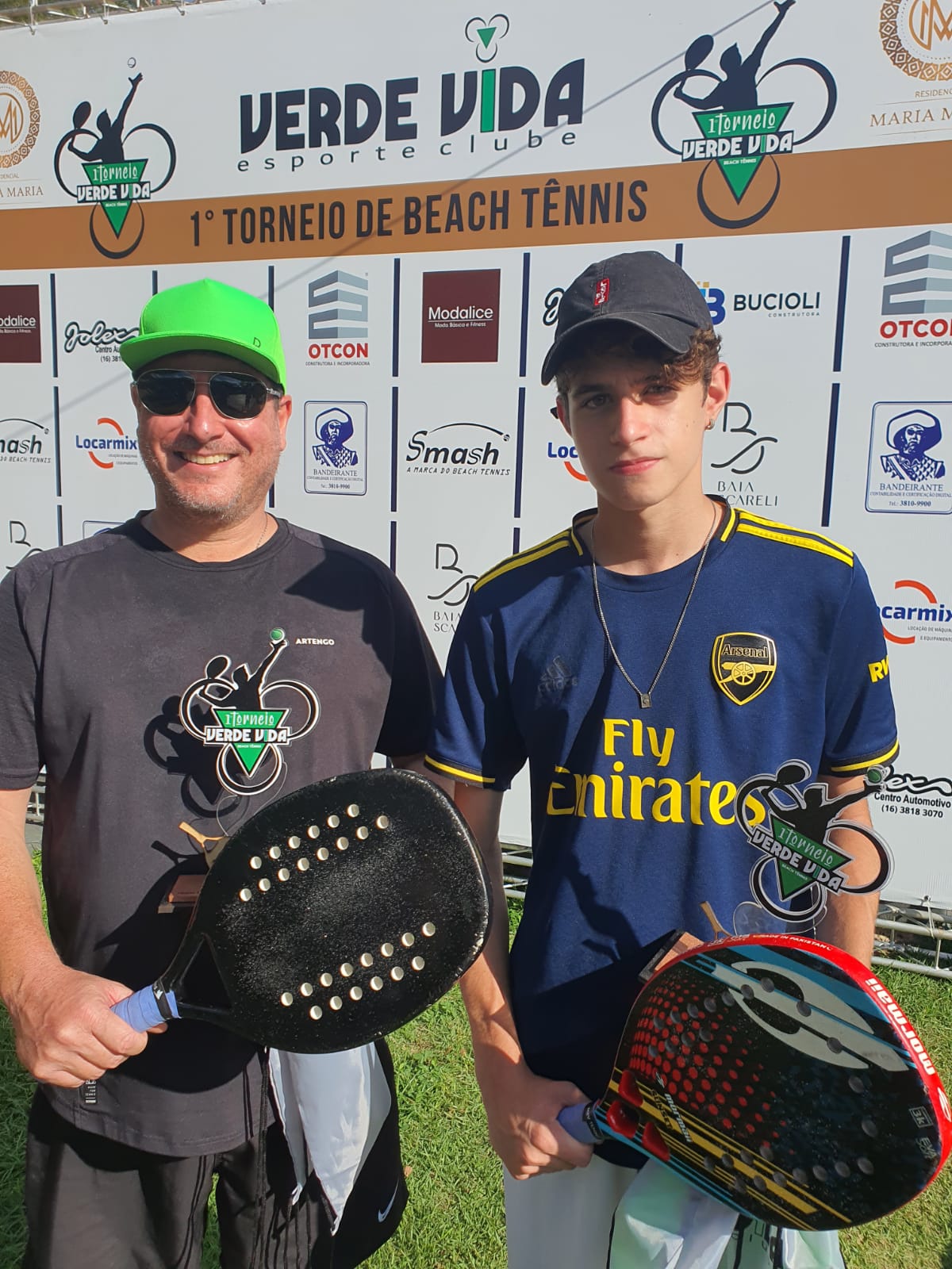 Marco Antônio Basagli  com o filho  João  Henrique, dupla  Vice  Campeã