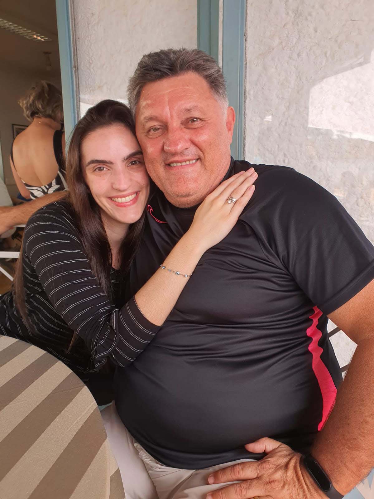 Helena com o pai  João  Mattaraia