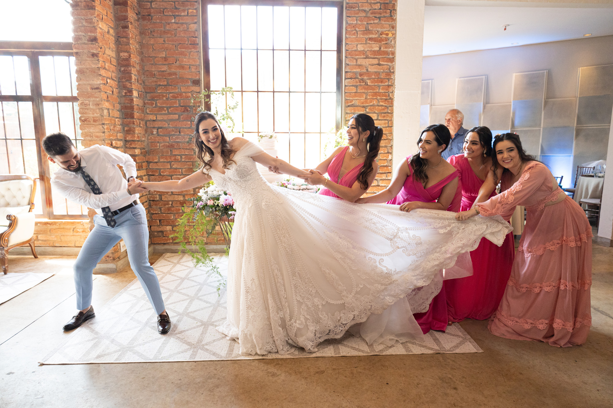 ... e com as madrinhas