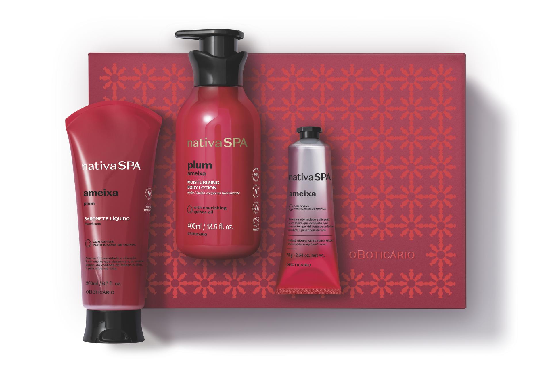 Kit Presente Natal Nativa SPA Ameixa (três itens) – R$ 152,90