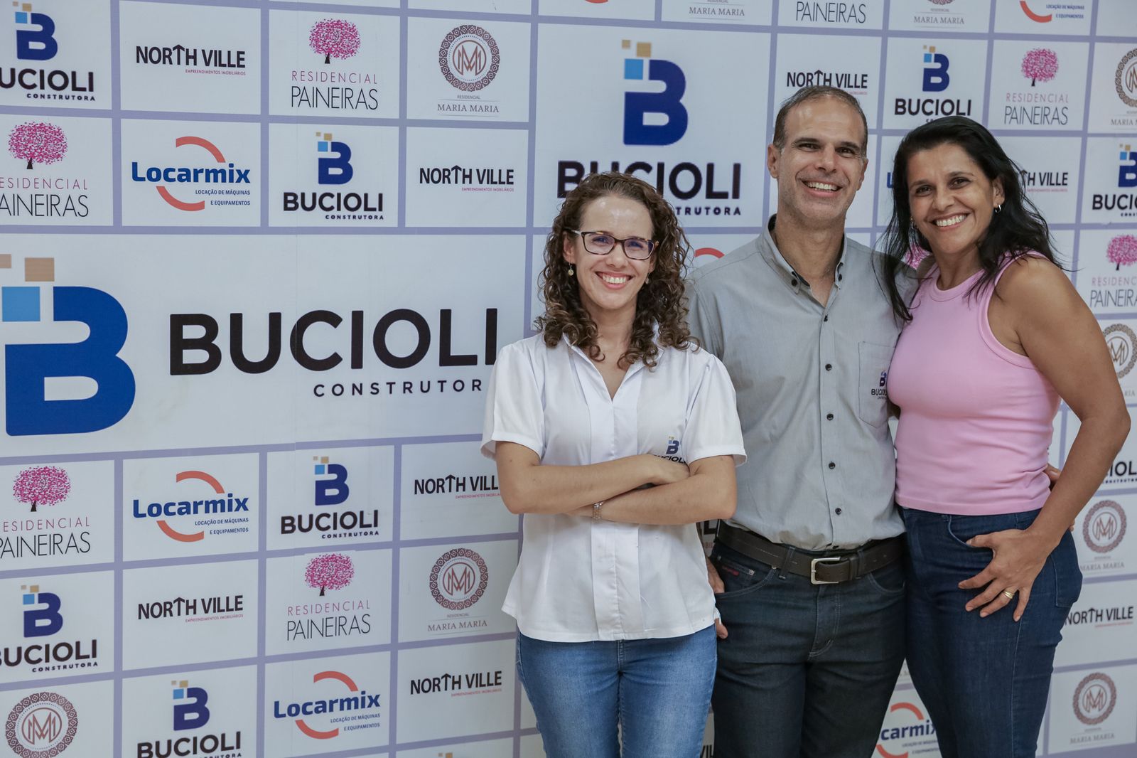 Jeniffer Silvério, Cláudio Bucioli e Adriana Bucioli