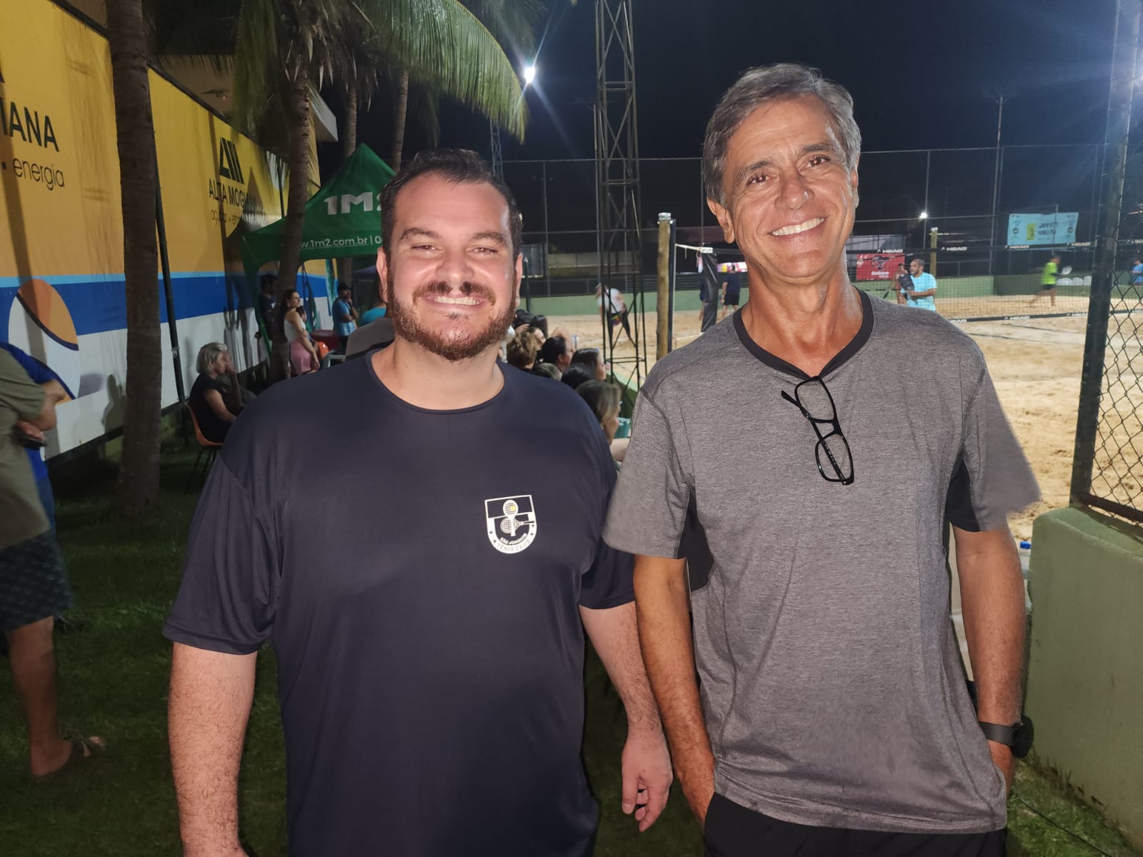 Adelzinho  Miguel, Renato Junqueira Pimenta, presidente  e seu vice  do São Joaquim Tênis Clube.
