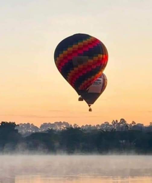 Este ano a ação contou com a ajuda de dois balões
