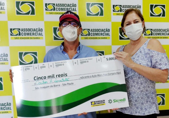 3º Prêmio R$5 mil -  Ganhador Carlos H. Locatelli, ganhou o cupom pelo Posto São Joaquim