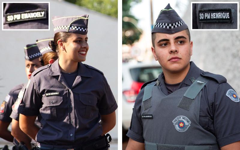 Da esquerda para a direita: quando entrou em 2015 na PM como a soldado Emanoely, e recentemente, após ter sido reconhecido em 2018 como o soldado Henrique