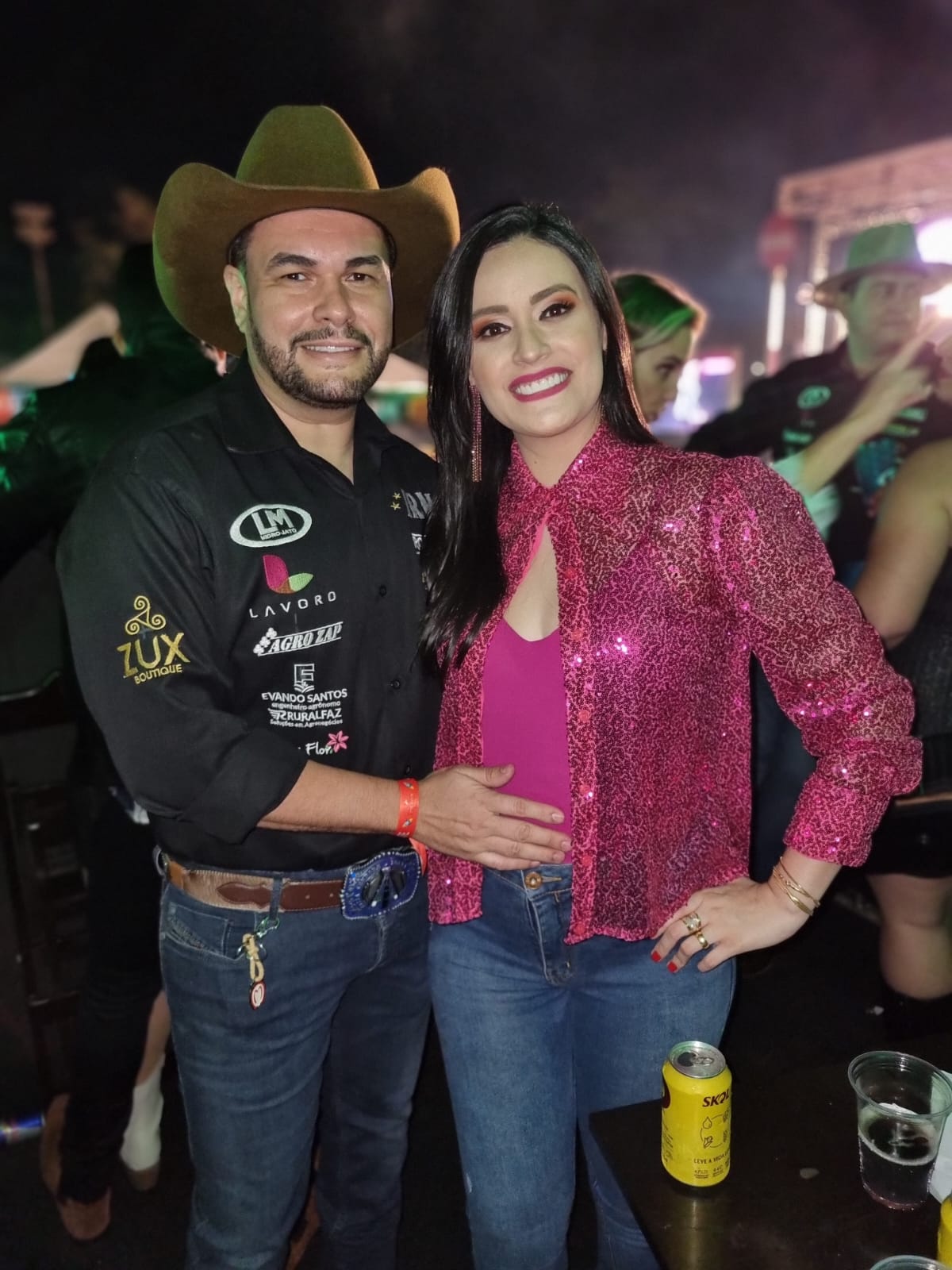 Ingrid  e Lino  Felix,  Presidente  do Rodeio