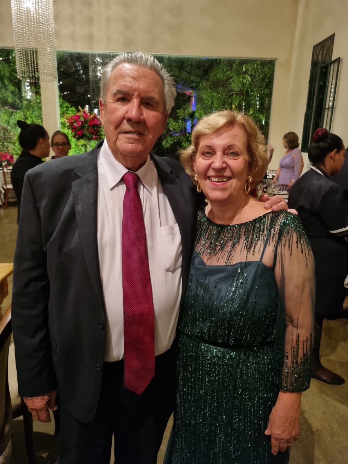 Os pais da noiva,  Magda e José Ribeiro de Mendonça