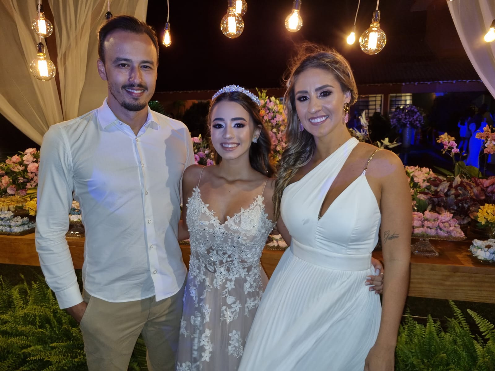 Miriam, Maria Fernanda e Riquinho Schmidt