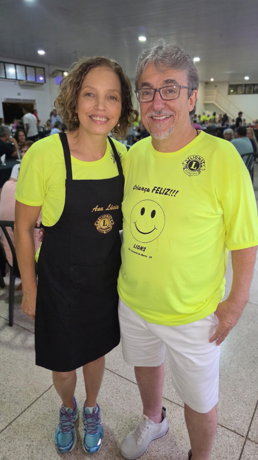 O casal presidente  do Lions Clube, Ana Lúcia  e Álvaro Alves Filho