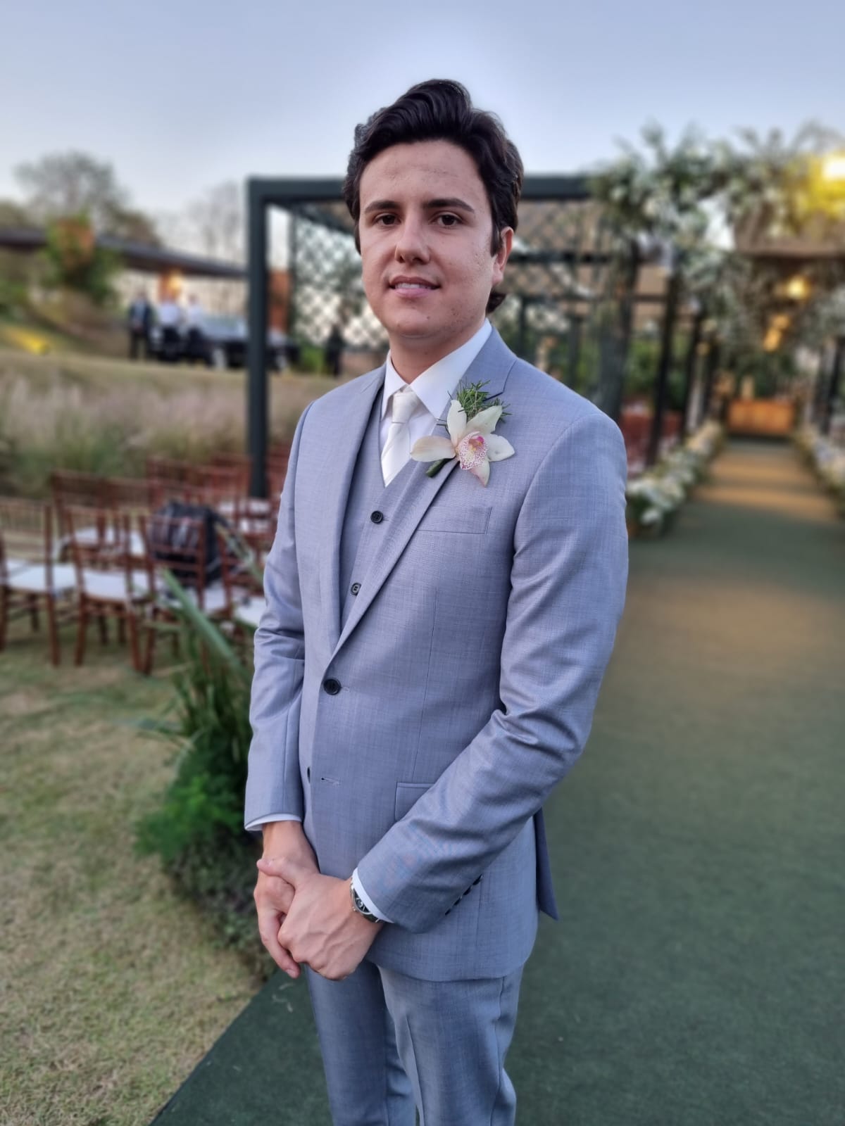 O noivo Fausto Sandoval Neto