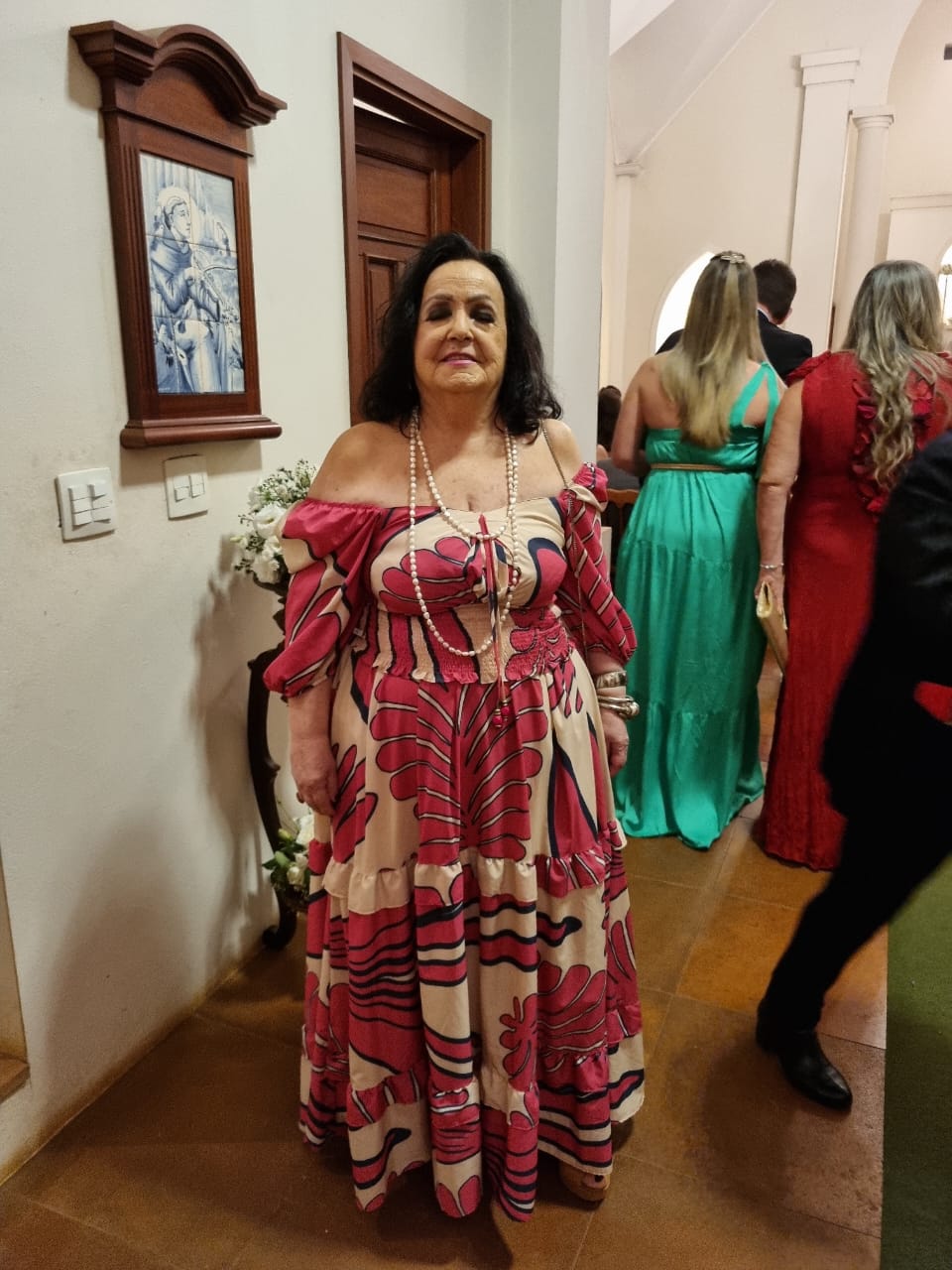 A mãe do noivo,  Maria de Fátima  Pires de Campos