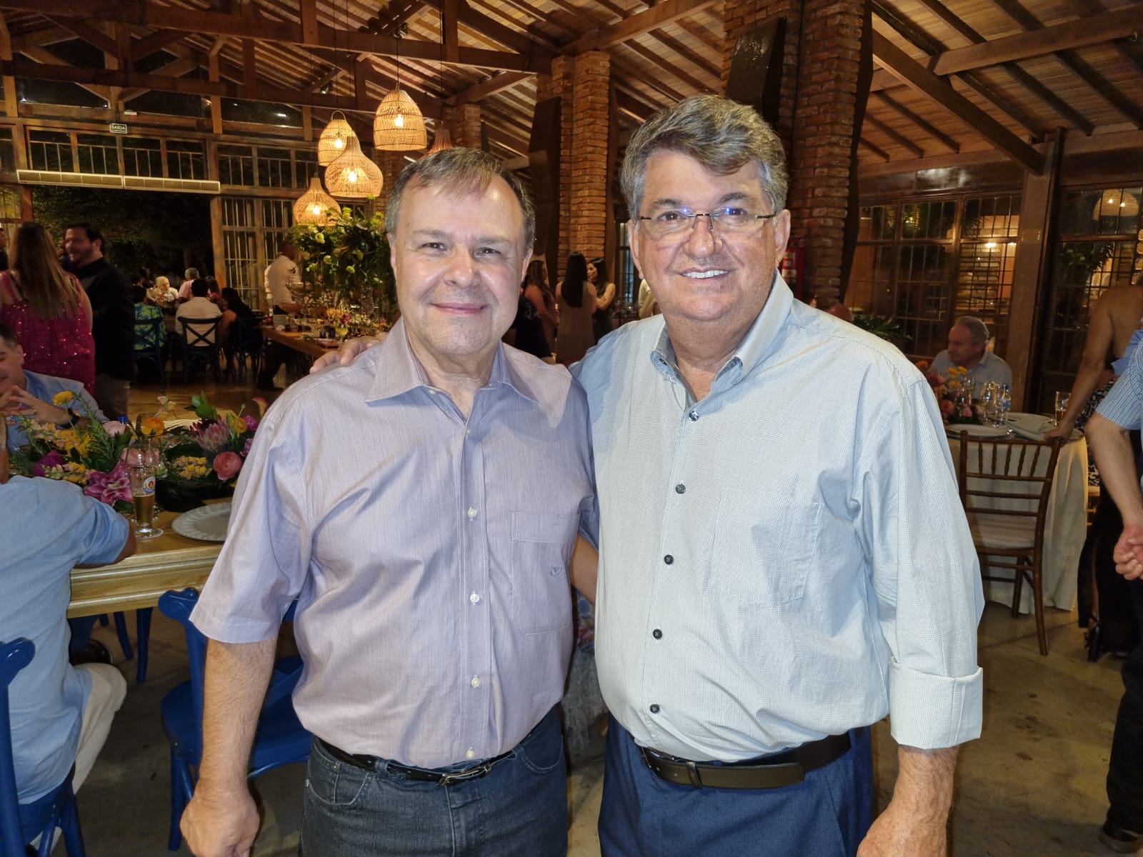 O presidente  do Conselho  Fiscal  da Santa  Casa, João Gonçalves e João Alberto  Destro, Superintendente  Administrativo